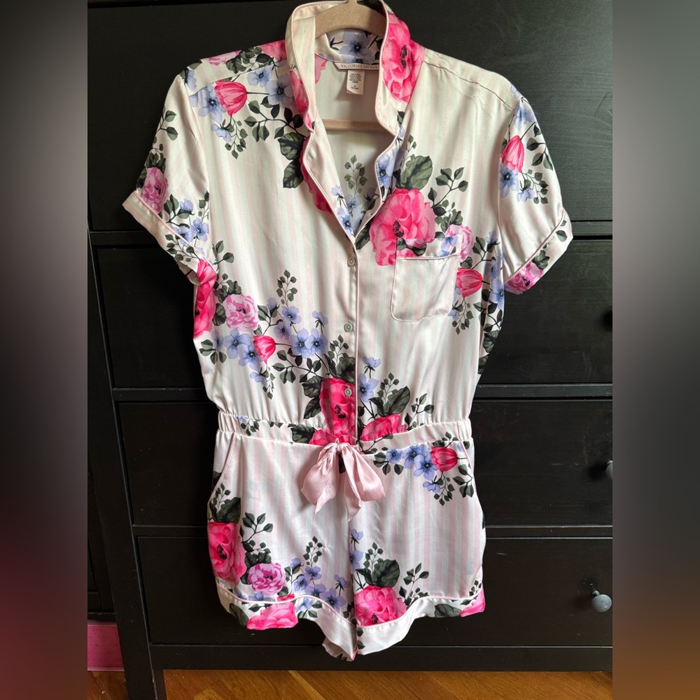 Victoria's Secret Silk Floral Romper
